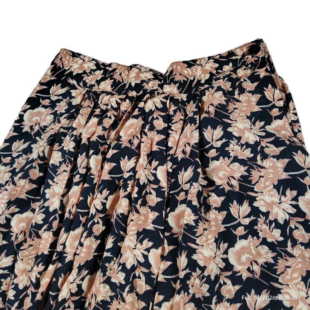 Jones New York Vtg Floral Midi Skirt Size 10 Cottagecore Romantic Soft Feminine - Picture 2 of 7